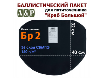 Баллистический пакет для пятиточечника "Краб Большой". Класс защитной структуры Бр 2.