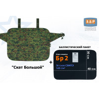 Пятиточечник тактический "Скат Большой" с баллистическим пакетом Бр 2. Цвет: ЕМР (цифра).